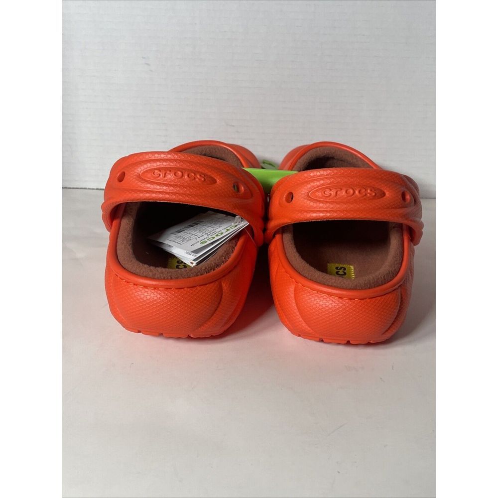 Crocs Classic Lined Overpuff Men and Women's Clog Dragon Fruit Lava White M7/W9 - Picture 5 of 5